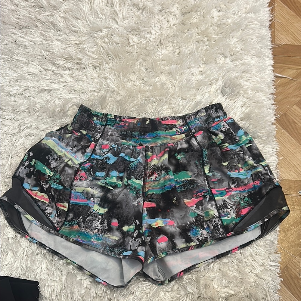 Lululemon Athletica Black and Gray Athletic Shorts